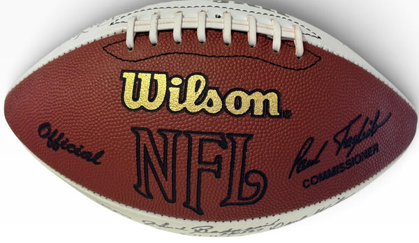 Pro Football Hall Of Fame Signed Wilson Football Classic Enshrinee Golf VIII