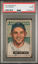 Yogi Berra 1951 Bowman Card #2 (PSA 2)