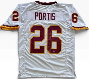 Clinton Portis Autographed Washington Commanders Custom Jersey (Beckett Witness)