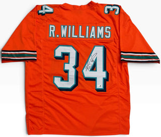 Ricky Williams Autographed Custom Miami Dolphins Jersey (JSA Witness)