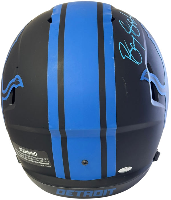 detroit lions motorcycle helmet Barry Sanders Autographed Detroit Lions Full Size ECLIPSE Helmet Visor