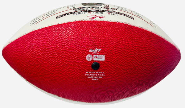 Jimbo Fisher Autographed Florida State National Championship Logo Football