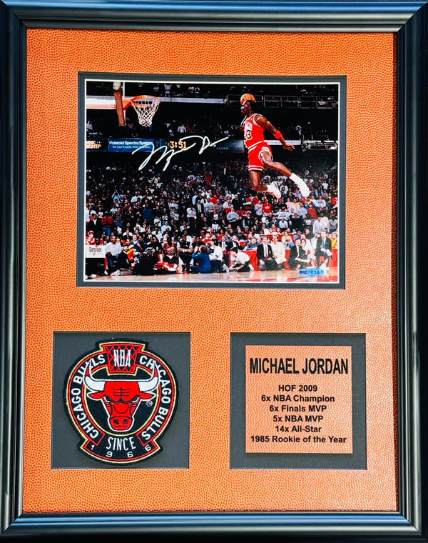 Michael Jordan Autographed 8x10 Framed Photo  (UDA)
