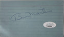 Billy Martin Autographed 3x5 Index Card (JSA)