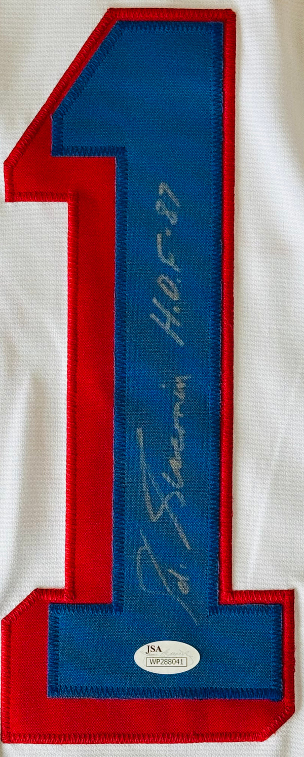 Ed Giacomin Autographed New York Rangers Custom Jersey (JSA)