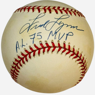 Fred Lynn Autographed Official American League Baseball (JSA)