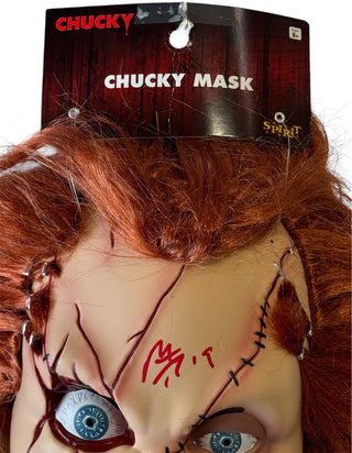 Matthew Tkachuk Autographed Chucky Mask (Beckett Witness)