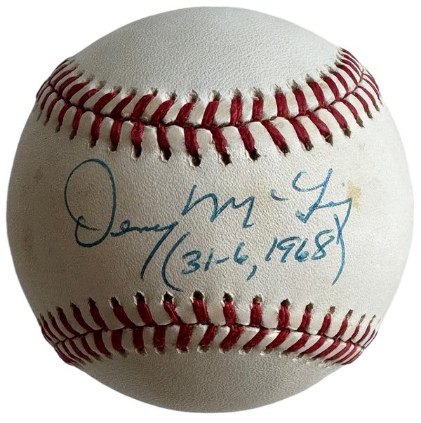 Denny McLain "31-6, 1968" Autographed Official American League Baseball