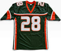 Clinton Portis Autographed Miami Hurricanes Custom Jersey (Beckett Witness)