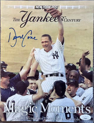 David Cone Autographed New York Post The Yankees Century Program (JSA)