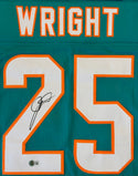 Jaylen Wright Autographed Miami Dolphins Custom Jersey (Beckett)