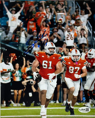 Francis Mauigoa Autographed Miami Hurricanes 8x10 Photo (JSA)
