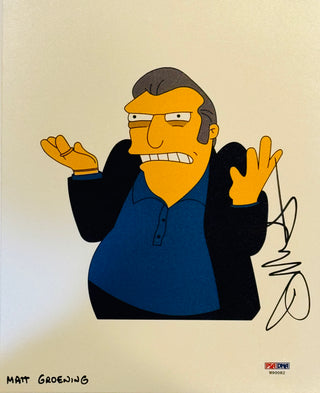Joe Mantegna The Simpsons Autographed 8x10 Celebrity Photo (PSA)