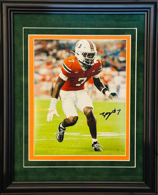 Zachariah Poyser Autographed Miami Hurricanes 8x10 Framed Photo