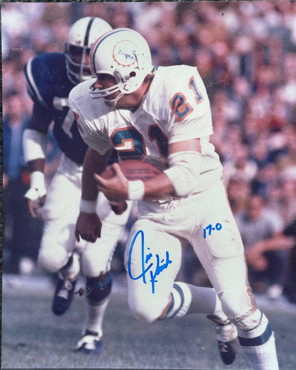 Jim Kiick Autographed Dolphins 8x10 Football Photo