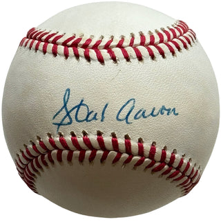 Hank Aaron Autographed Official National League Baseball (PSA)