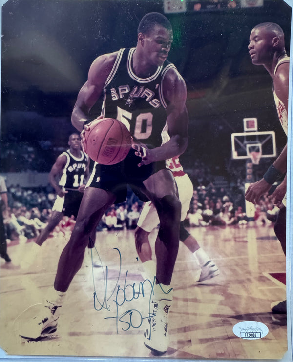 David Robinson Autographed Spurs 8x10 Basketball Photo (JSA)