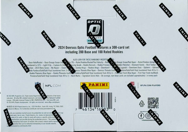 2024 Panini Donruss Optic NFL Hobby Mega Box (Exclusive Red Hyper Parallels)
