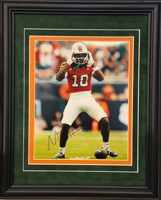 Malachi Toney Autographed Miami Hurricanes 8x10 Framed Photo