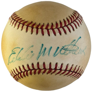 Eddie Mathews Autographed Official National League Baseball (JSA)