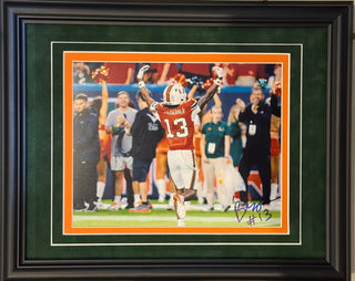 Bryce Fitzgerald Autographed Miami Hurricanes 8x10 Framed Photo