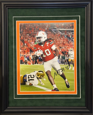 Malachi Toney Autographed Miami Hurricanes 8x10 Framed Photo