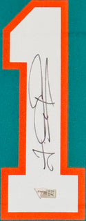 Tua Tagovailoa Autographed Framed Dolphins Jersey (Fanatics)