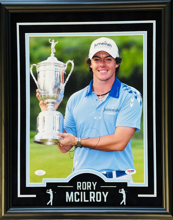 Rory Mcilroy Autographed 11x14 Framed Golf Photo (JSA)
