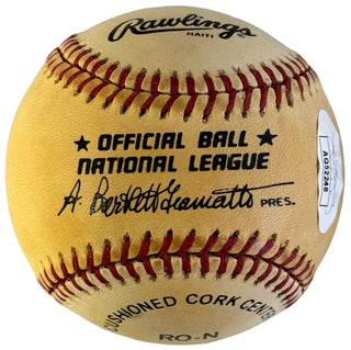 Eddie Mathews Autographed Official National League Baseball (JSA)