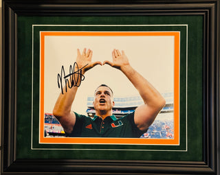 Mario Christobal Autographed Miami Hurricanes 8x10 Framed Photo