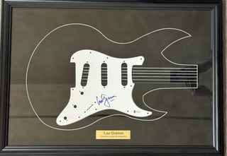 Lou Gramm autographed framed guitar pickguard (Beckett)