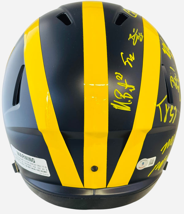 2023 National Champions Michigan Wolverines Autographed Speed F/S Helmet (Beckett)