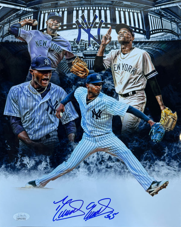 Domingo German Autographed Yankees 11x14 Baseball Photo (JSA)