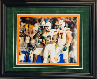 CJ Daniels Autographed Miami Hurricanes 8x10 Framed Photo