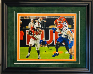 Malachi Toney Autographed Miami Hurricanes 8x10 Framed Photo
