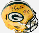 Aaron Rodgers & Brett Autographed Authentic Full Size Helmet (JSA)