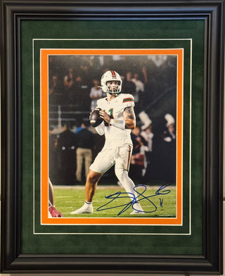 Carson Beck Autographed Miami Hurricanes 8x10 Framed Photo