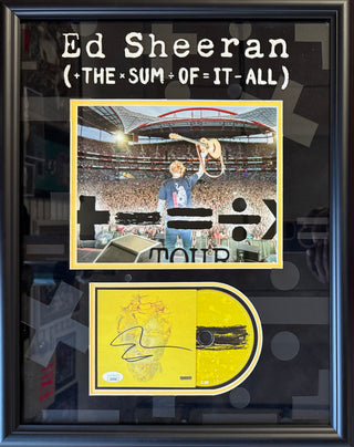 Ed Sheeran Autographed The Sum Of It All CD Framed (JSA)