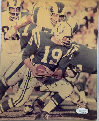 Johnny Unitas Autographed Colts 8x10 Football Photo (JSA)