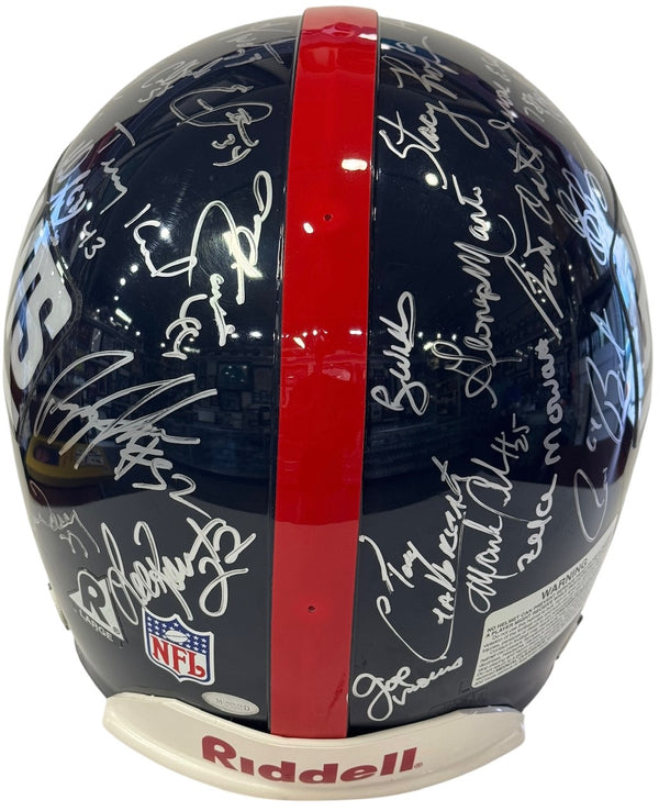 1986 New York Giants Team Signed Helmet (Mounted Memories)