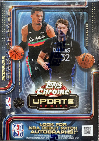 2025-26 Topps Chrome Update Series Basketball Blaster Box