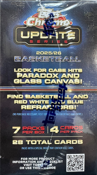 2025-26 Topps Chrome Update Series Basketball Blaster Box
