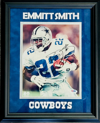 Emmitt Smith Autographed 8x10 Framed Photo (PSA)