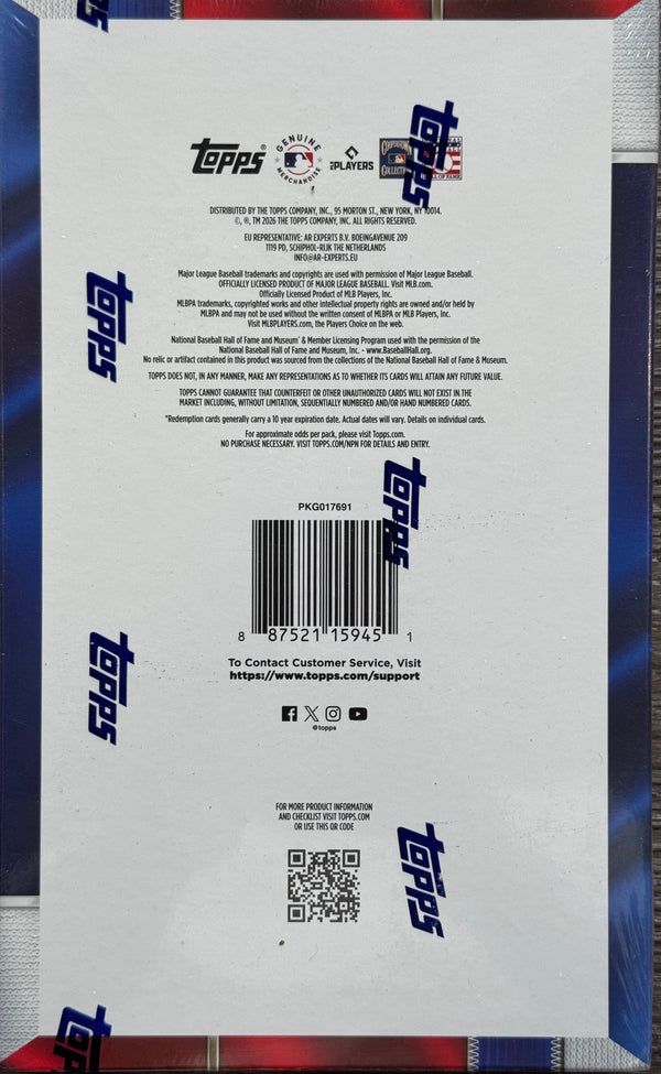 2026 Topps Chrome Baseball Hobby Box