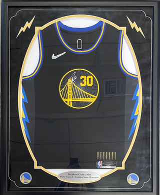 Steph Curry Autographed and Framed Golden State Warriors Jersey