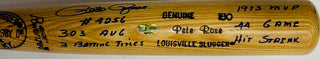 Pete Rose Autographed Louisville Slugger Stat Bat (Field Of Dreams)