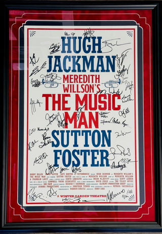 Hugh Jackman Autographed The Music Man 14 x 22 Framed Poster (JSA)