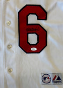 Stan Musial Autographed Majestic Cardinals Jersey (JSA)