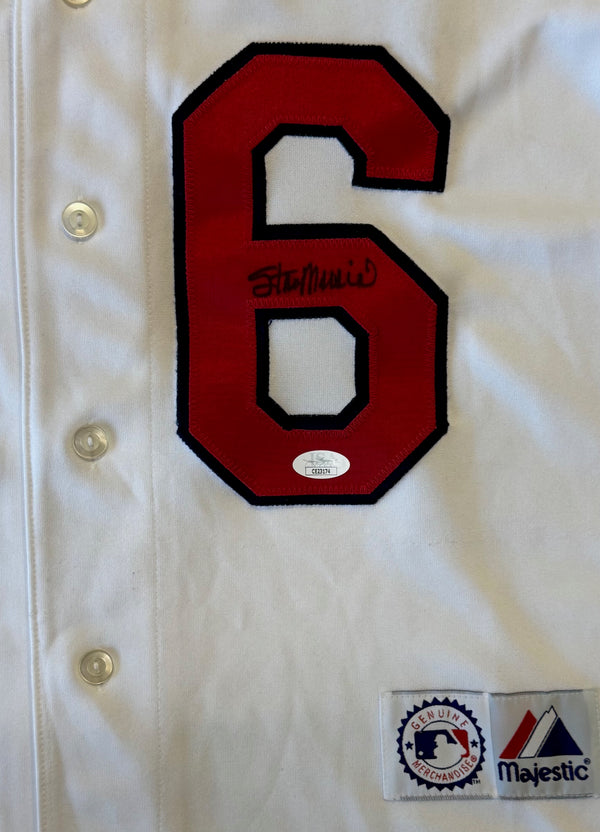 Stan Musial Autographed Majestic Cardinals Jersey (JSA)