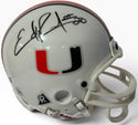 Ed Reed Autographed Miami Hurricanes Mini Helmet (JSA)